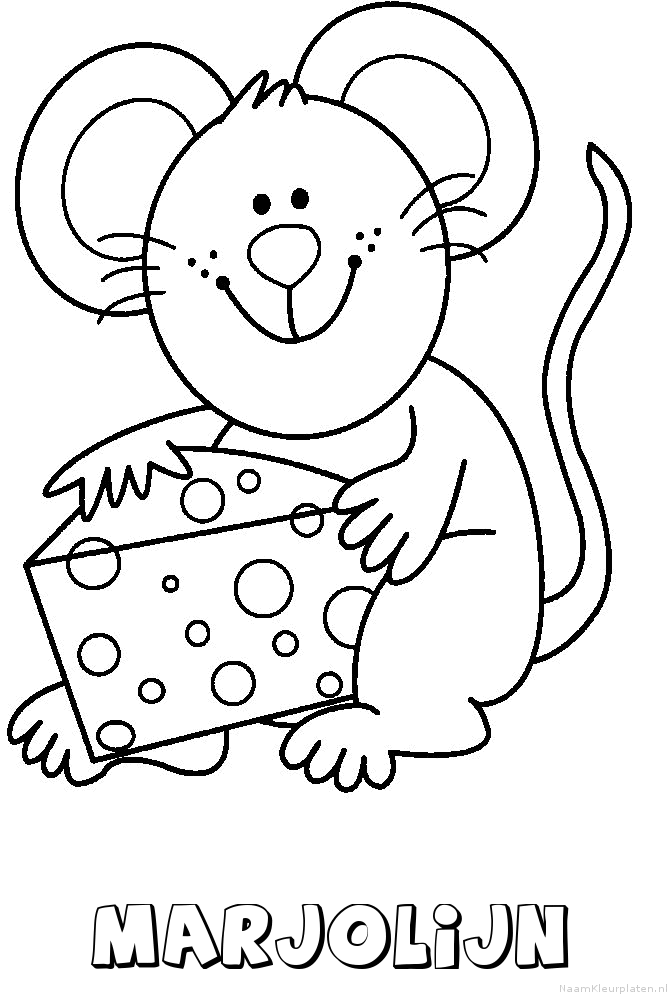 Marjolijn muis kaas kleurplaat
