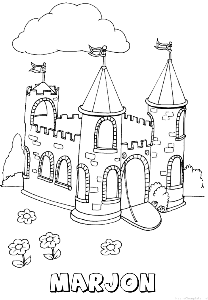 Marjon kasteel kleurplaat