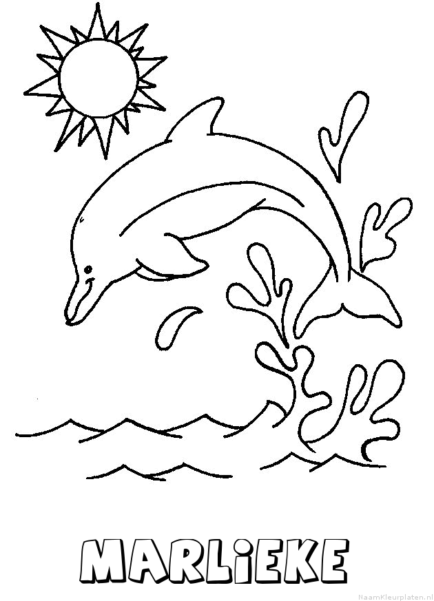 Marlieke dolfijn kleurplaat