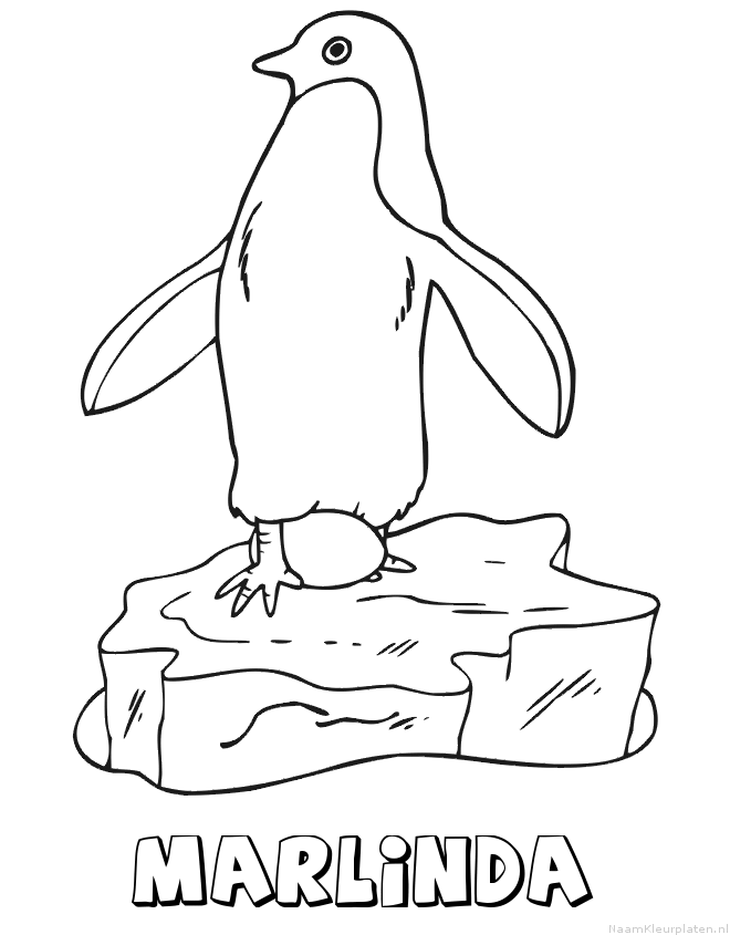 Marlinda pinguin kleurplaat