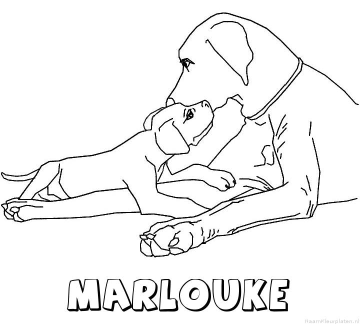 Marlouke hond puppy kleurplaat