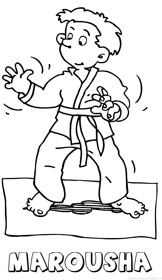 Marousha judo kleurplaat