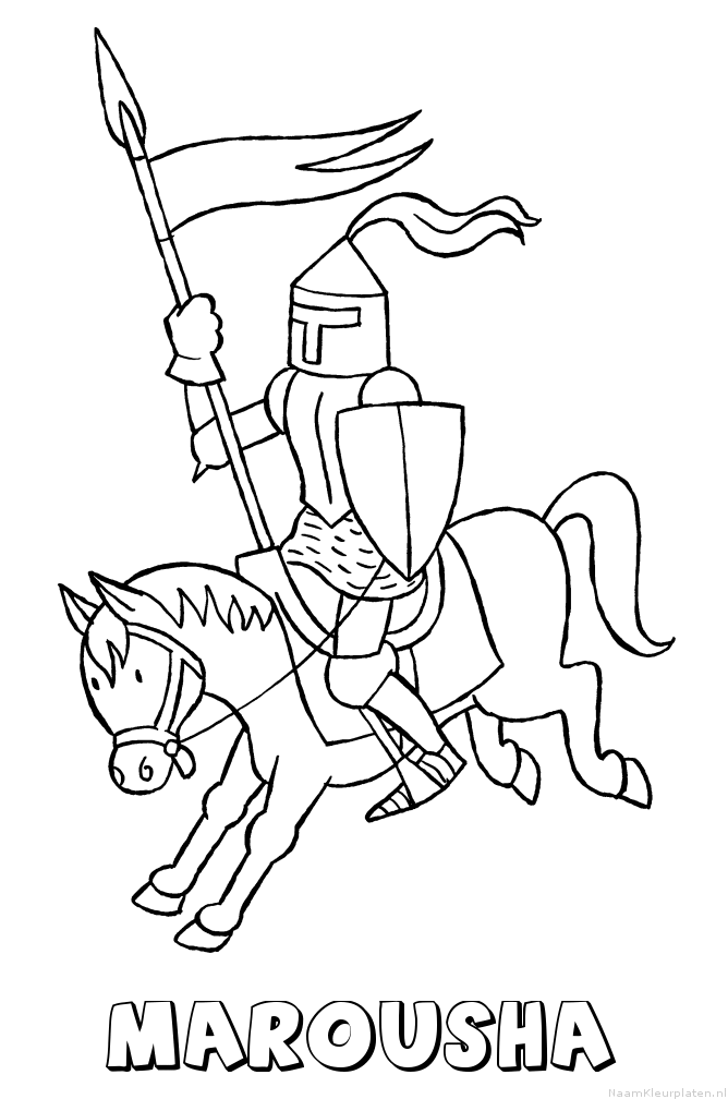 Marousha ridder kleurplaat