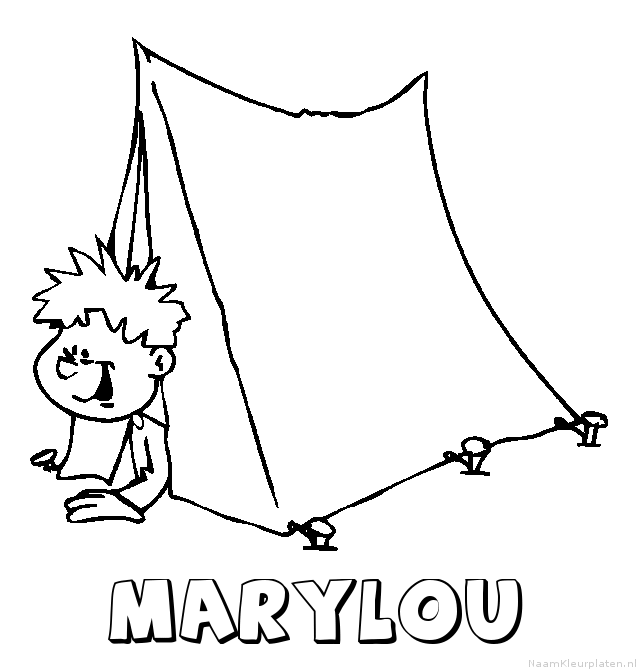 Marylou kamperen kleurplaat