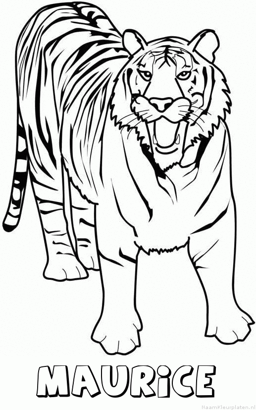 Maurice tijger 2 kleurplaat