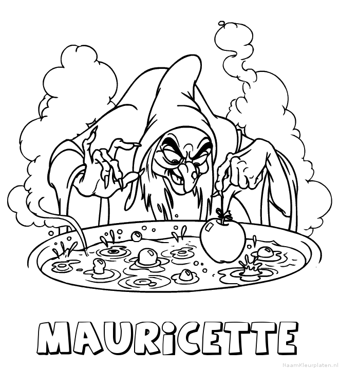 Mauricette heks kleurplaat