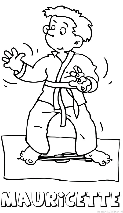 Mauricette judo kleurplaat
