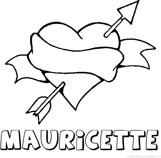 Mauricette liefde kleurplaat
