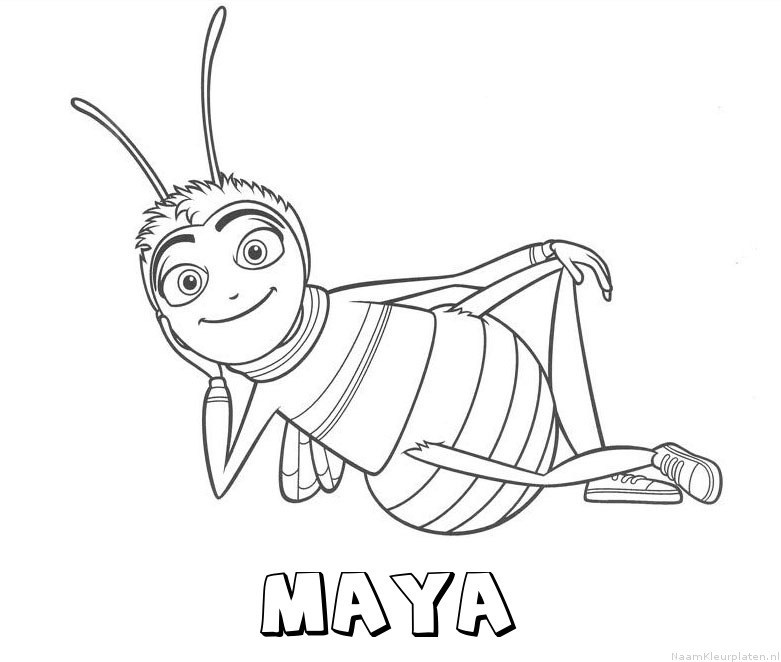 Maya bee movie kleurplaat