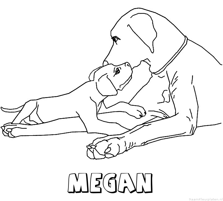 Megan hond puppy kleurplaat