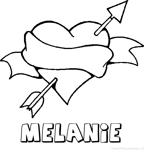 Melanie liefde kleurplaat