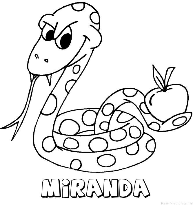 Miranda slang kleurplaat