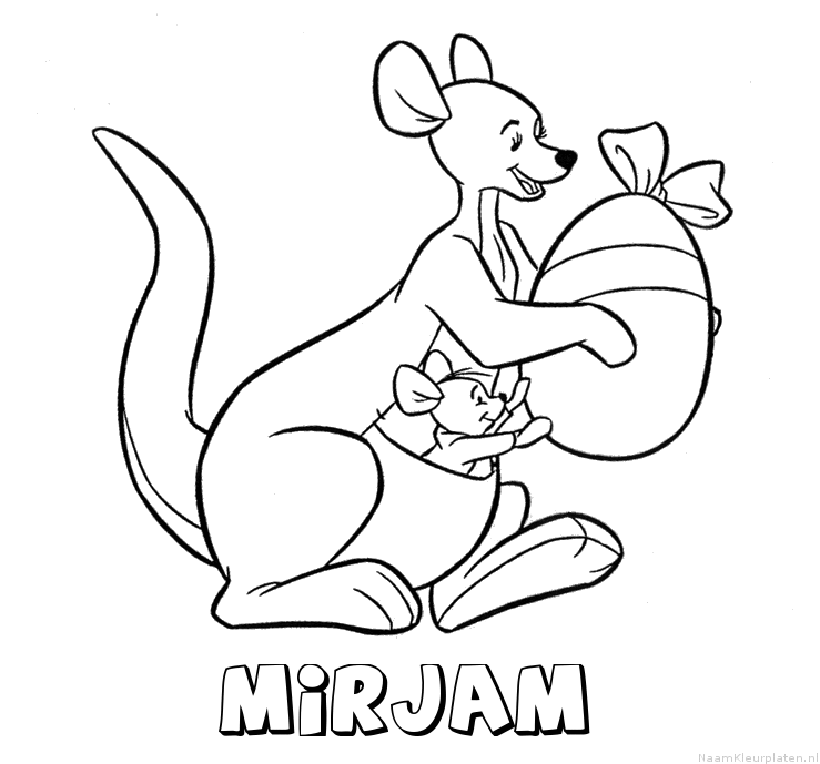 Mirjam kangoeroe kleurplaat