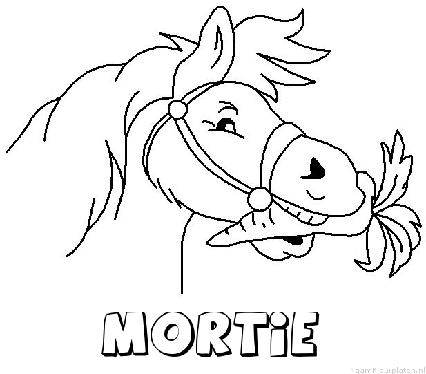 Mortie paard van sinterklaas kleurplaat