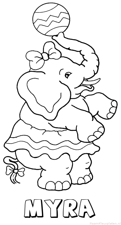 Myra olifant kleurplaat