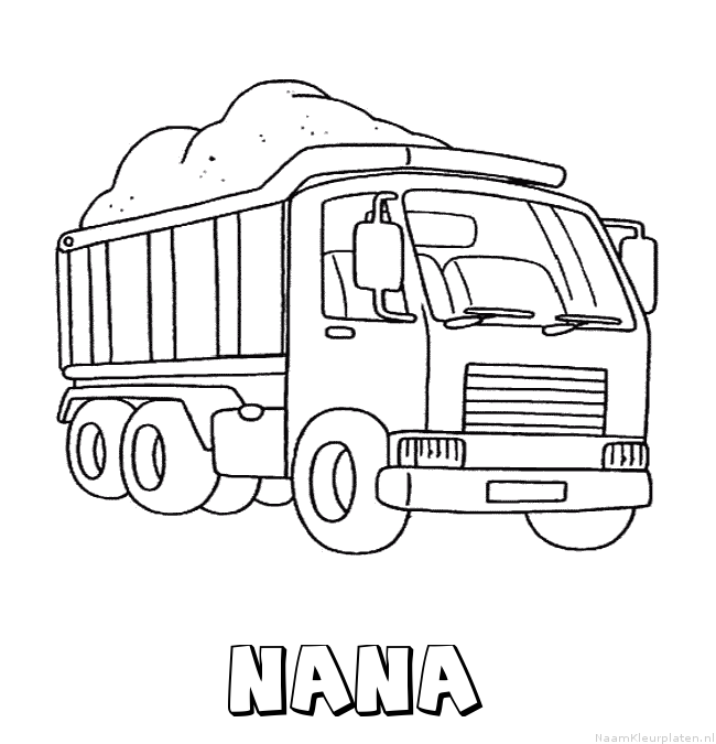 Nana vrachtwagen kleurplaat