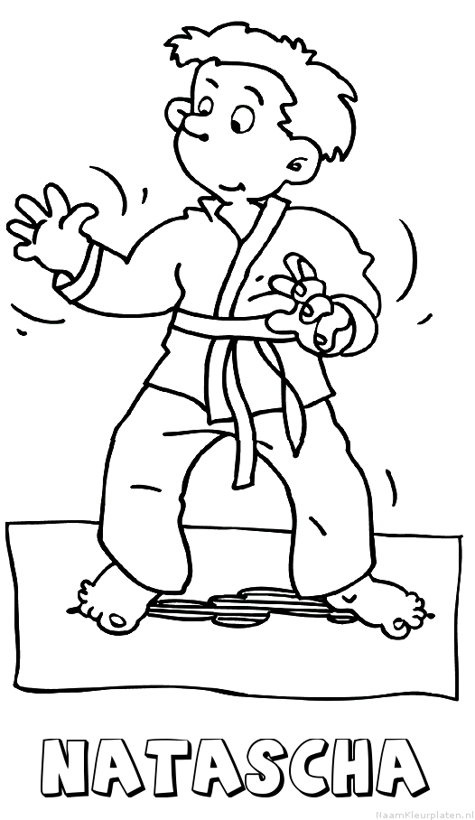 Natascha judo kleurplaat