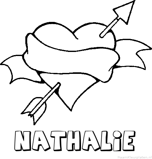 Nathalie liefde kleurplaat