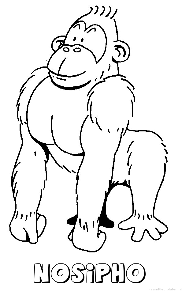 Nosipho aap gorilla kleurplaat