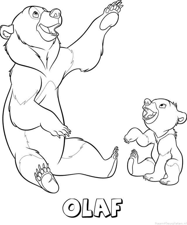 Olaf brother bear kleurplaat