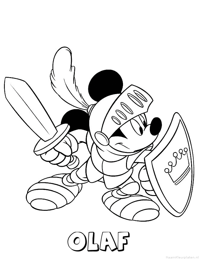 Olaf disney mickey mouse kleurplaat