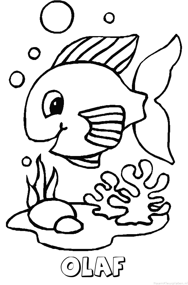 Olaf goudvis kleurplaat