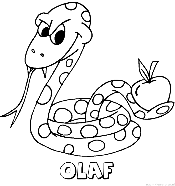 Olaf slang kleurplaat