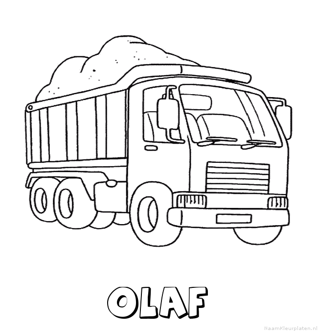 Olaf vrachtwagen kleurplaat