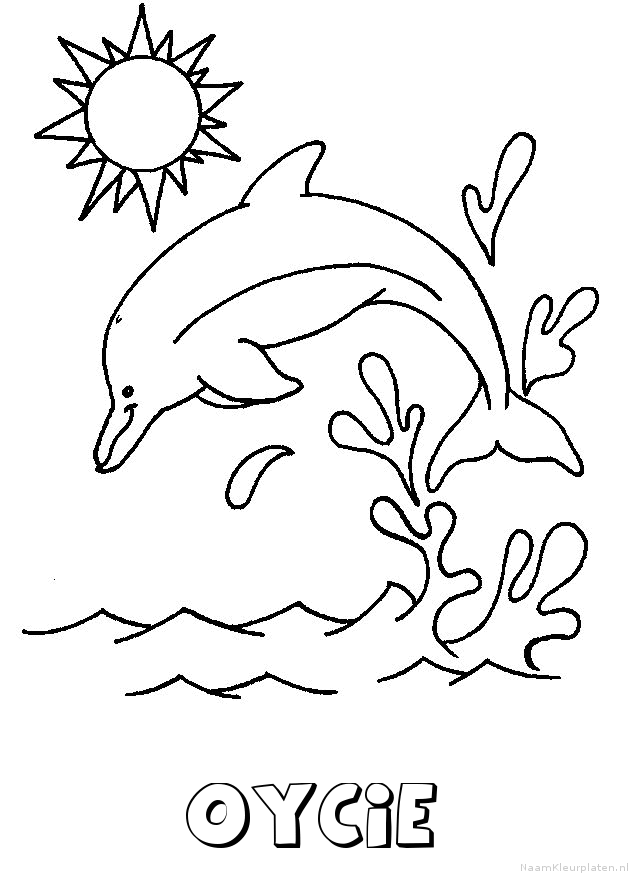 Oycie dolfijn kleurplaat