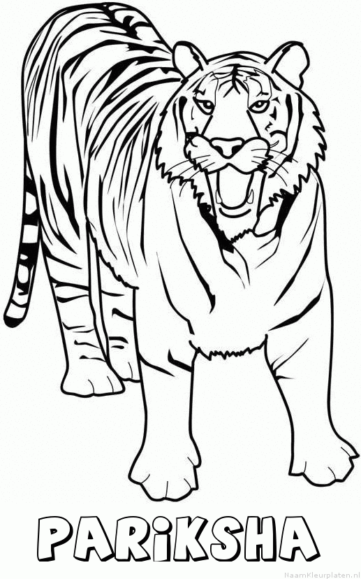 Pariksha tijger 2 kleurplaat