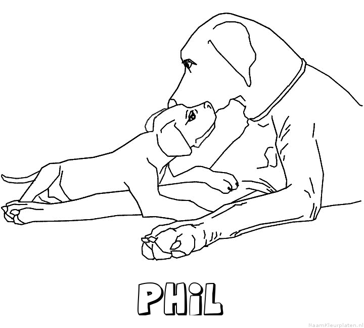 Phil hond puppy kleurplaat