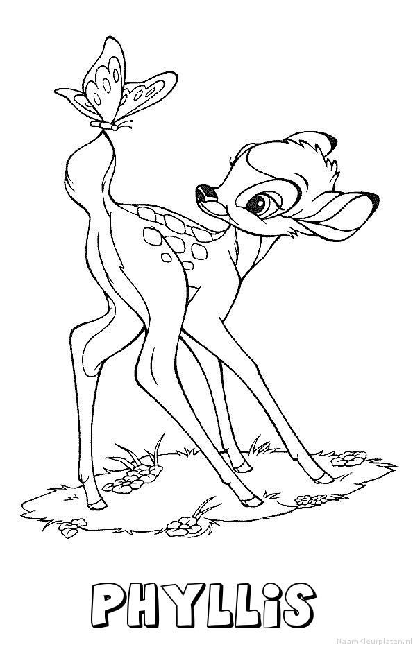 Phyllis bambi kleurplaat