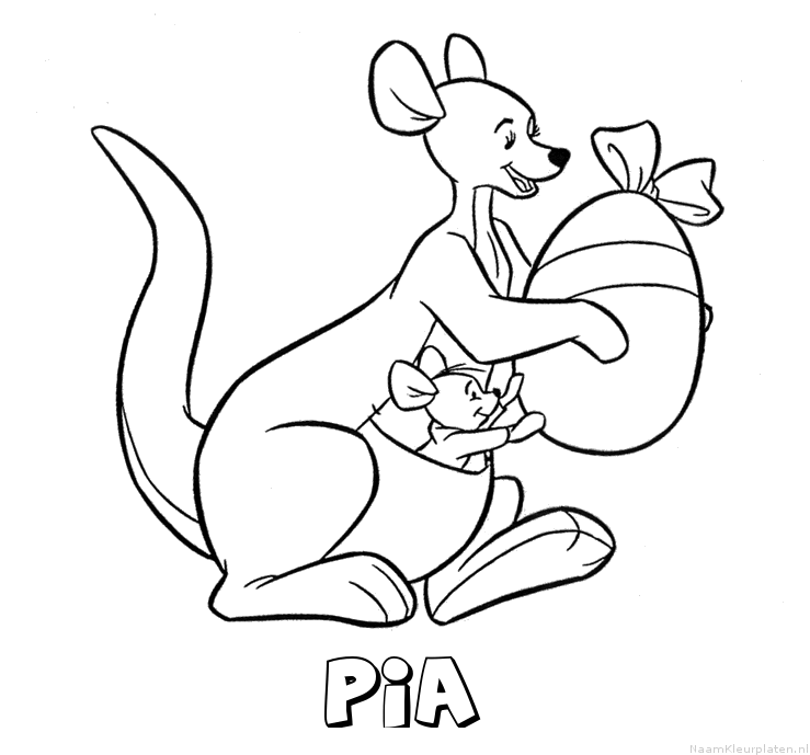 Pia kangoeroe kleurplaat