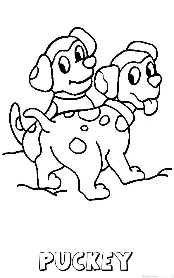 Puckey hond puppies kleurplaat