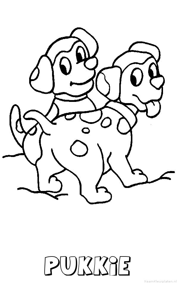 Pukkie hond puppies kleurplaat