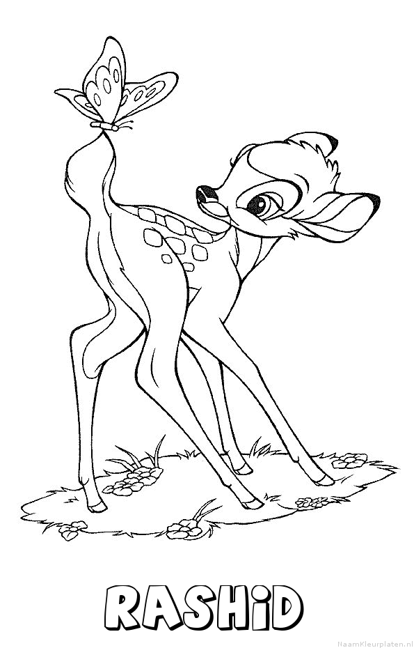 Rashid bambi kleurplaat