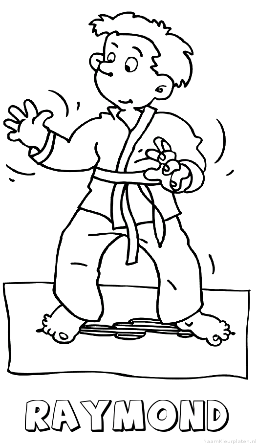 Raymond judo kleurplaat