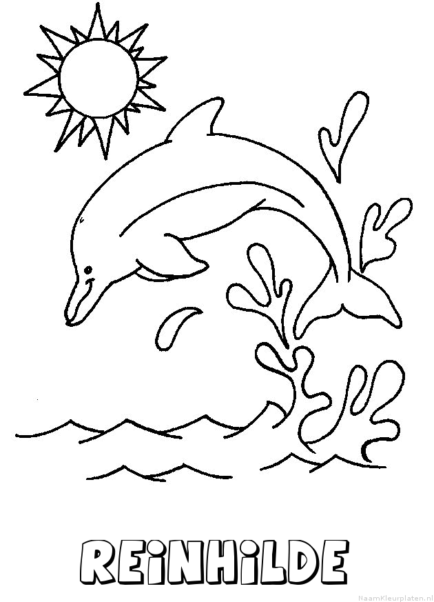 Reinhilde dolfijn kleurplaat