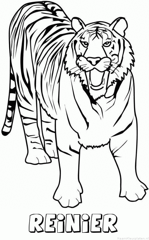 Reinier tijger 2 kleurplaat