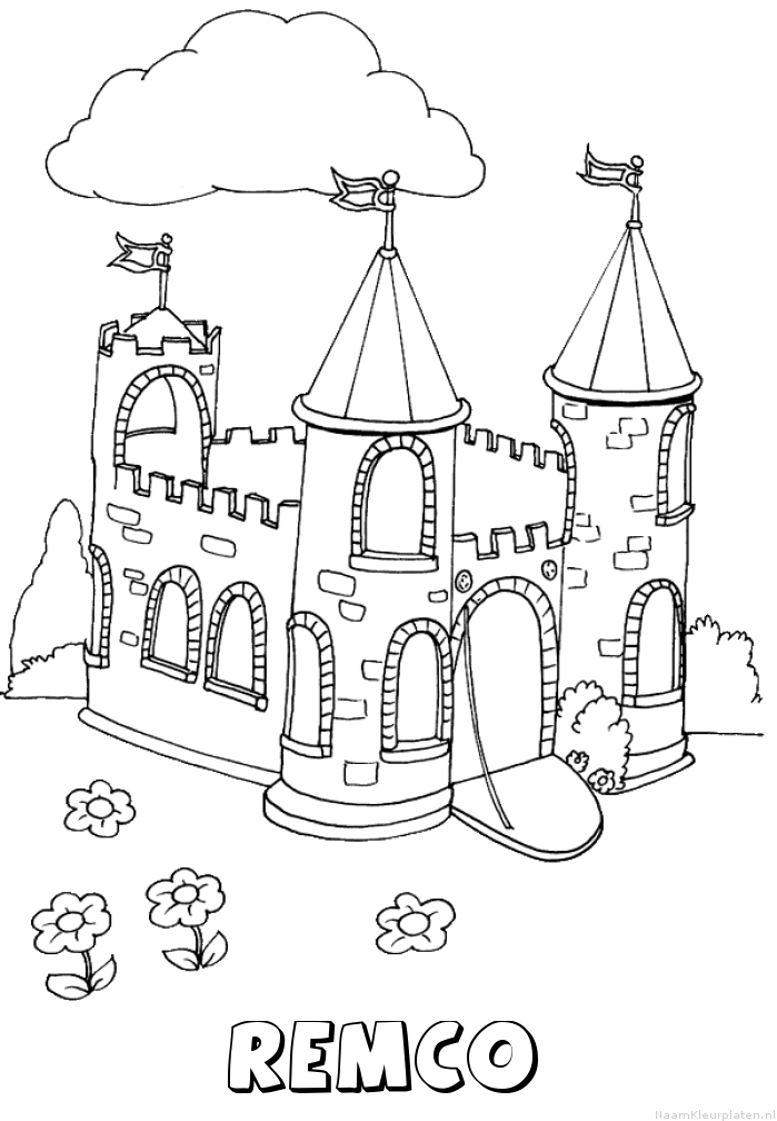 Remco kasteel kleurplaat