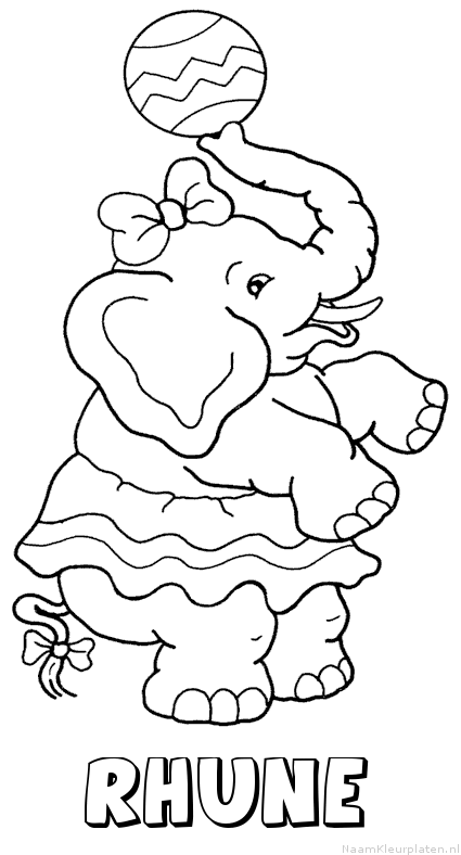 Rhune olifant kleurplaat
