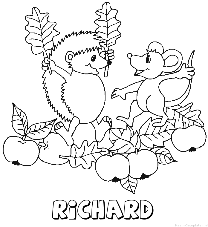 Richard egel kleurplaat