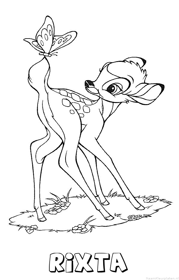 Rixta bambi kleurplaat