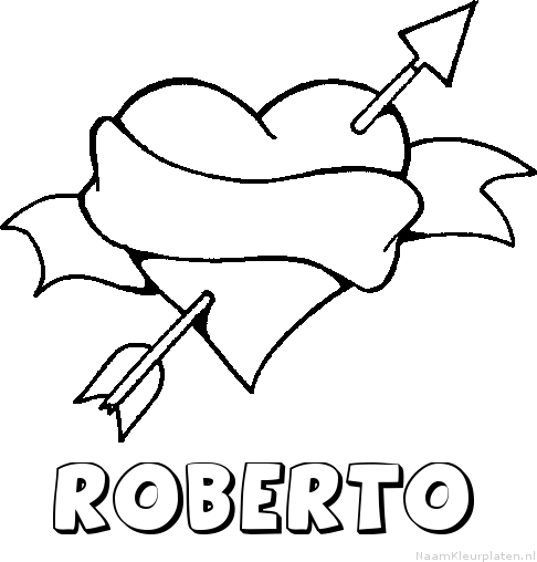 Roberto liefde kleurplaat