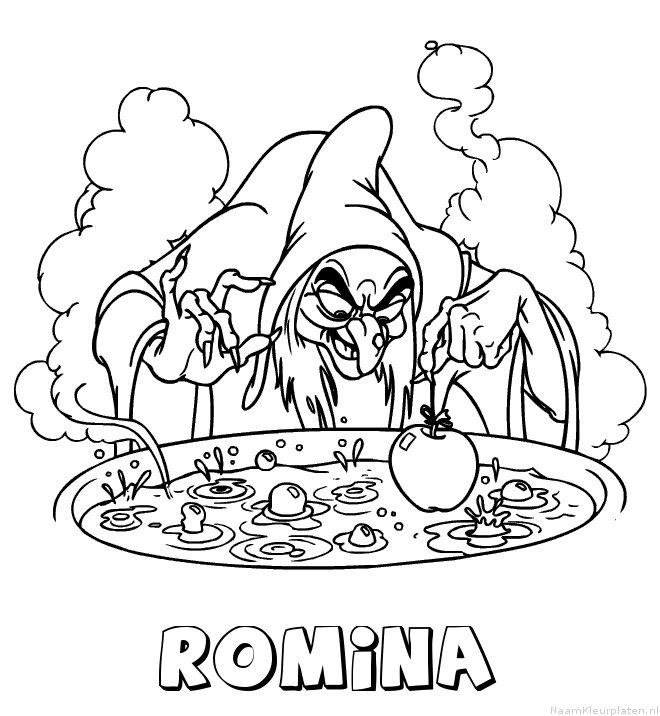 Romina heks kleurplaat