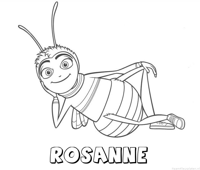 Rosanne bee movie kleurplaat