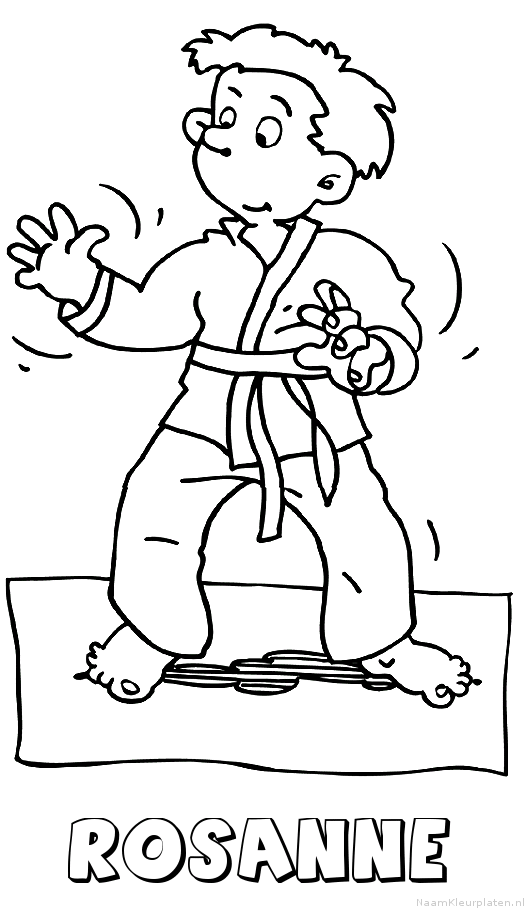 Rosanne judo kleurplaat