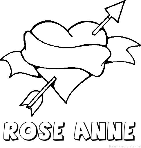 Rose anne liefde kleurplaat