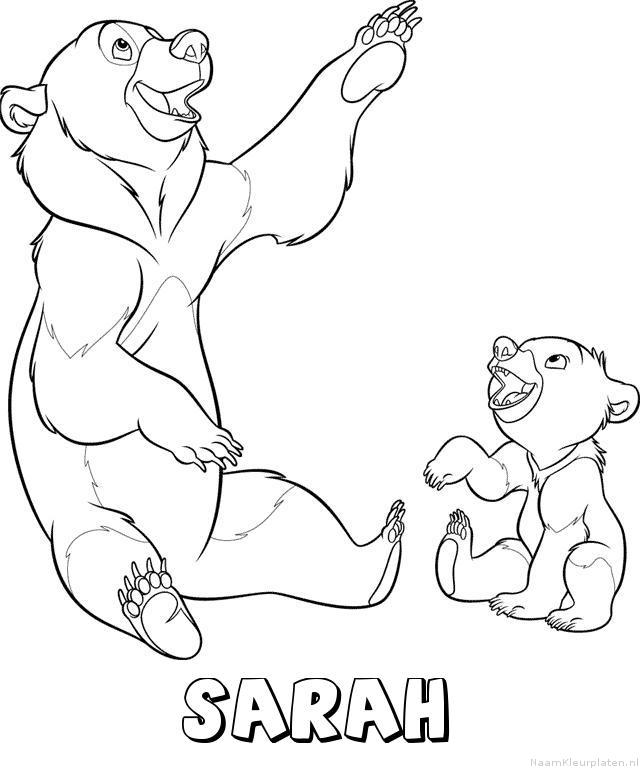Sarah brother bear kleurplaat