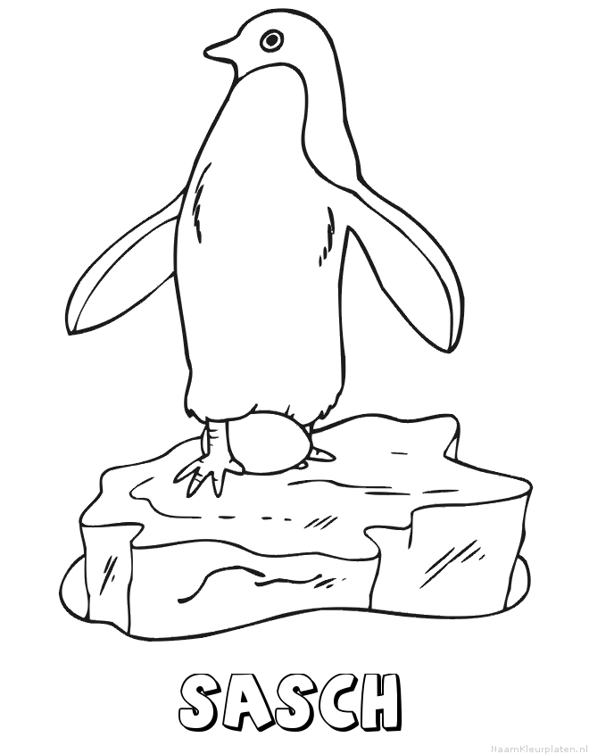 Sasch pinguin kleurplaat